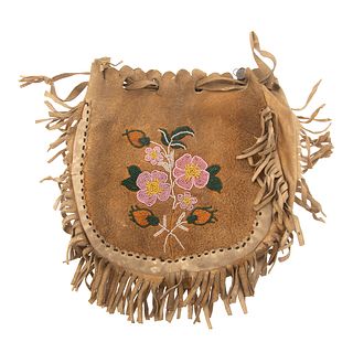 Plains Indian Beaded Hyde Bag