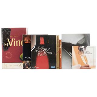 Libros sobre Vinos. El Vino/ The Joys of Wine/ El Gran Libro de los Vinos de España/ Curso de Vino... Piezas: 8.