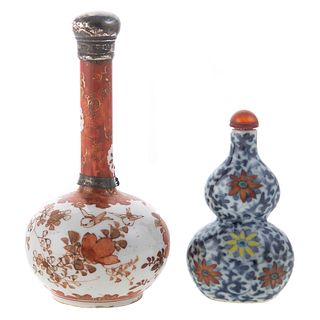 Japanese Kutani Vase & Chinese Snuff Bottle