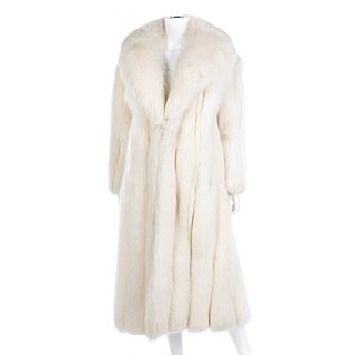 A White Fox Fur Coat