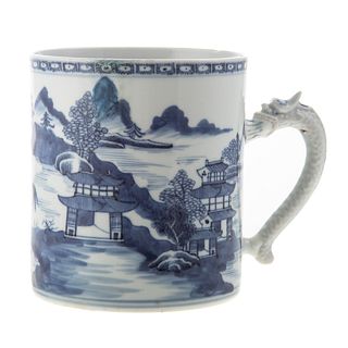 Chinese Export Canton Porcelain Cann