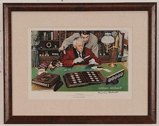Signed Norman Rockwell print,