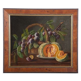 P. Petit. Still Life with Fruit, oil on canvas