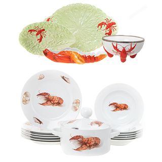 Assembled Continental China Lobster Utensils