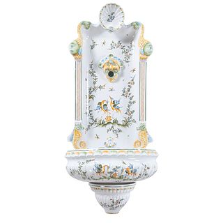 French Faience Wall Lavabo
