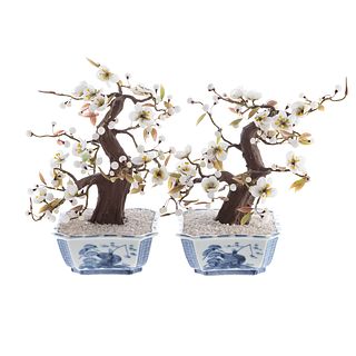 Pair Chinese Mineral Trees
