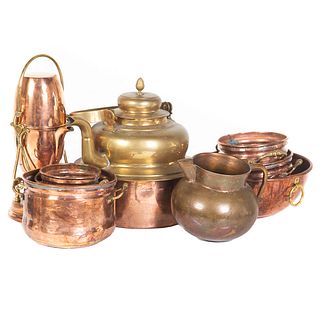 Nine Assorted Copper Kitchen/Cooking Utensils