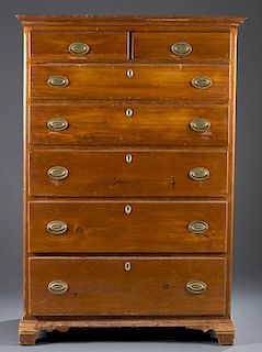 American Federal style tall chest,
