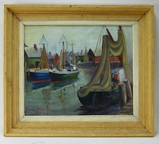 Gloucester Rockport Impressionist Harbor Painting