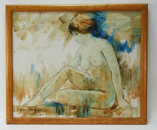 Kevin McAlpin Modernist Nude Female O/C Painting