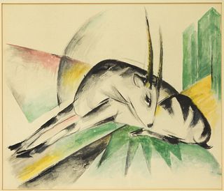 Franz Marc Antelope Expressionist Lithograph
