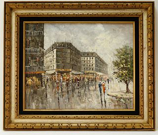 20C. French Expressionist Parisian Street Painting