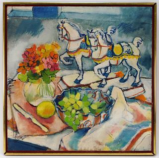 American Modern O/C Table Top Still Life Painting