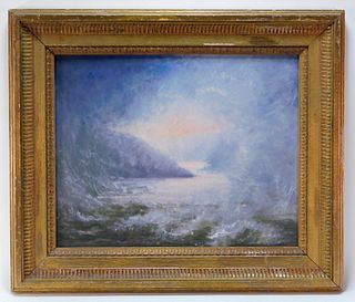 Robert Schneider Modern Hudson River O/B Painting