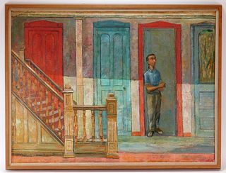 Gordon Steele Modernist Hallway Interior Painting