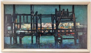 Gordon Steele Modern Industrial Docks Painting