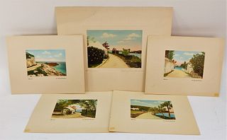 4 H. Marshall Gardiner Colored Bermuda Photographs