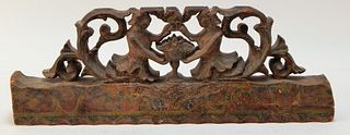 Sicilian Italian Donkey Cart Architectural Carving