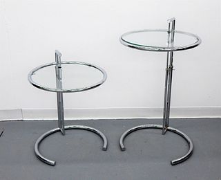 MCM Round Chrome Tubing Extendable Height Tables