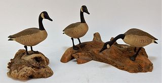 M. Holland Hyannis MA Miniature Carved Wood Goose