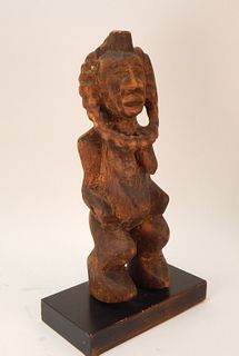 African Tribal Carved Wood Effigy Figure