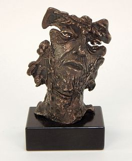 1945 Edwin Bakerman Silvered Bronze Brutalist Bust