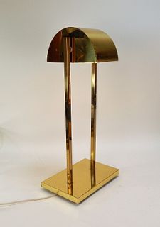 MCM Brass Half Moon Cantilever Shade Lamp