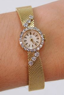 14K Gold & Diamond Ebel Lady's Dress Watch