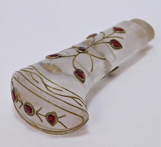 Indian Mughal Style Rock Crystal Dagger Handle