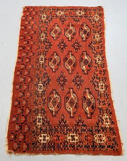 Antique Turkmen Bagface Carpet Rug Textile