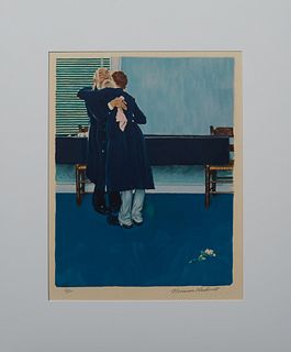 Norman Rockwell (1894-1978), "Two Grieving Men," 20th c., color lithograph for "Tom Sawyer," Artist's Proof, so marked in pencil low...