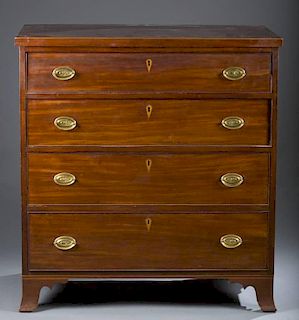 Hepplewhite inlaid mahogany chest. c.18th century.