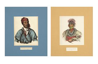 McKenney and Hall, Two Hand-Colored Lithographs