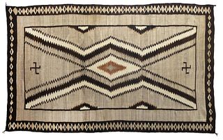 Navajo, Regional Area Rug with Whirling Logs, ca. 1925
