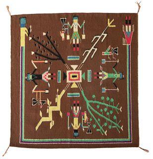Navajo, Sandpainting Textile, ca. 1975