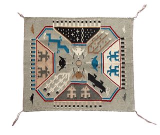 Navajo, Sandpainting Textile, ca. 1970