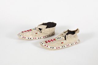 Apache, Pair of Adult Moccasins, ca. 1920