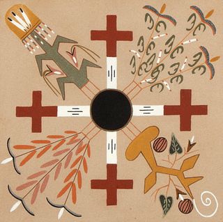 Navajo, Four Sacred Plants, Sand Painting