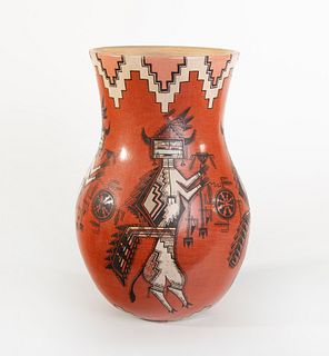 Navajo, Lucy Leuppe McKelvey, Buffalo People Pottery Jar