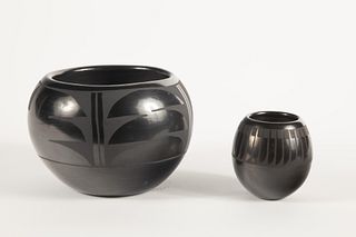 Santa Clara, Two Blackware Pots