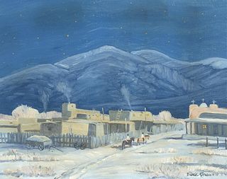 Valerie Graves, Winter Moonlight - Taos