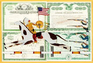 Unknown, Ledger Drawing on Stock Certificates