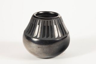 San Ildefonso, Maria Martinez and Popovi Da, Blackware Vase, 1967