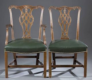 Set of Chinese Chippendale style dining chairs