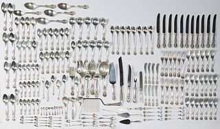One Hundred Forty Piece Set of Sterling Flatware, by Reed and Barton, in the "Francis I" pattern, consisting of 20 salad forks, 22 teaspoons, 16 demit