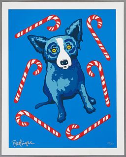 George Rodrigue (1944-2013, Louisiana), "High on Sugar," 20th c., silkscreen, 149/150, silver pen signed lower left, silver pen numbered lower right, 