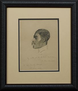Robert Lea Mac Cameron (1866-1912, New York, Illinois, France), "My Waiter at the St. Charles, New Orleans," 1902, graphite signed and titled lower ri