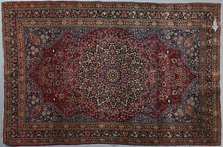 Oriental Silk Carpet, 4' 3 x 6' 3. Provenance: from a collection of an antiquarian, Amite, Louisiana.