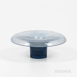 Italian Venini Mid-Century Modern Swirled Glass Bowl