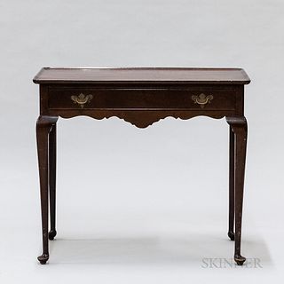 Queen Anne-style Mahogany One-drawer Worktable